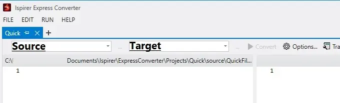 Express Converter Source Target
