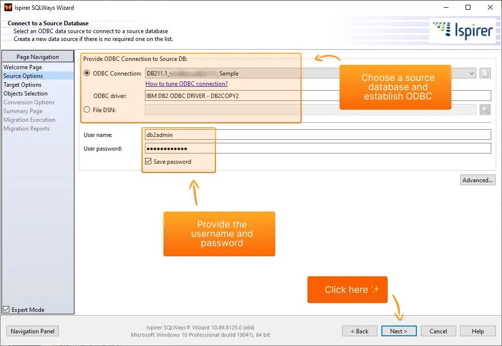 SQLWays Source Options